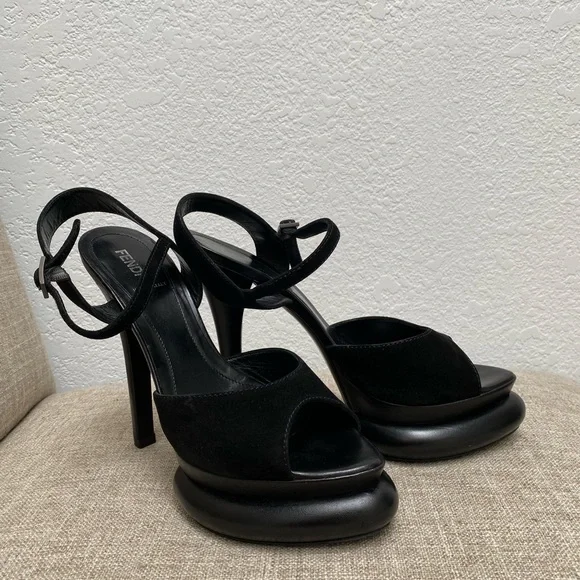 FENDI Stiletto Heels with platform black pumps